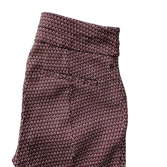 7th Avenue Design Studio New York & Company Women Patterned Maroon/Black Stretch - Picture 11 of 14